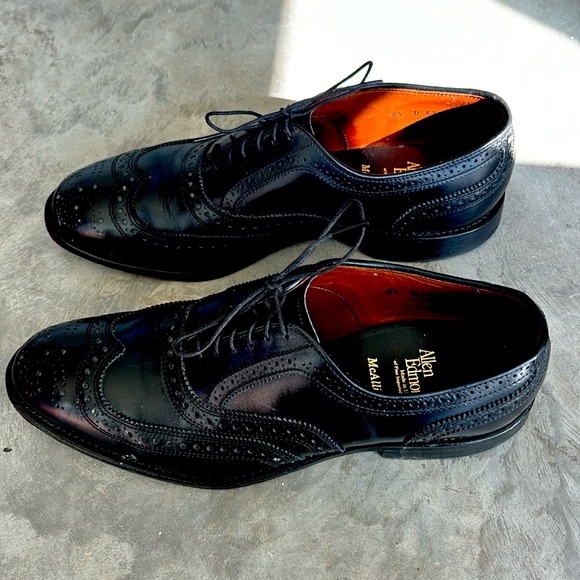 Allen Edmonds McAllister Wingtip Dress Shoes - Men’s Size 8 1/2 - Like New - Picture 3 of 7